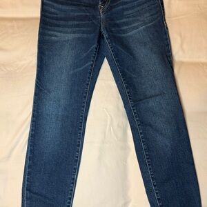 True Religion Dark Blue Super Skinny Mid Rise Jeans
